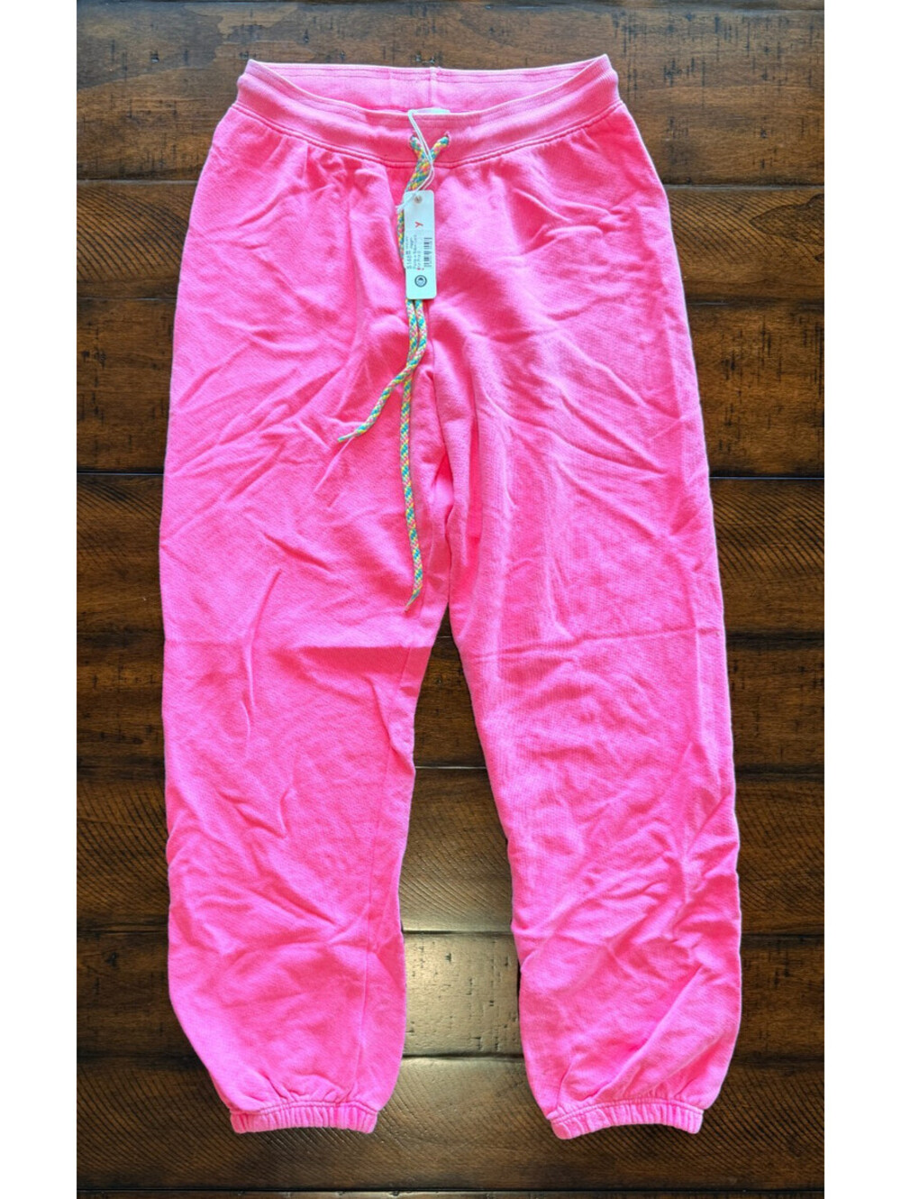 Sundry Rainbow Cord Jogger Pants Hot Pink Size 0 XS NWT Made USA Cotton